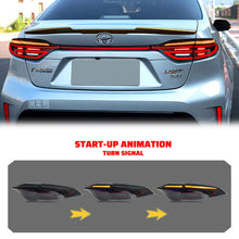 LED Tail Lights & Center Lamp for Toyota Corolla 2020-2024 E210 Black Rear Lamps