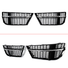 Chrome+Black Honeycomb Fog Light Grill Mesh Cover Fits Audi A3 S Line 2017-2019