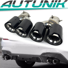 Silver Carbon Fiber Stainless Exhaust Tips Muffler for BMW G20 M340i G42 M440i G23 G26 M220i