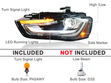 Driver Left Side For 2013-2016 Audi A4 S4 HID/Xenon Non-AFS Projector Headlight