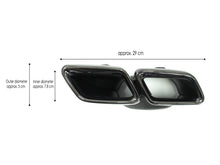 Rear Diffuser + Black Exhaust Tips For Mercedes W205 Sedan C250 C300 C450 C43 AMG 2015-2021