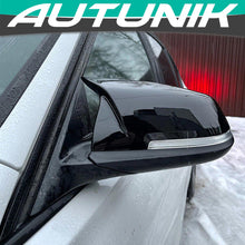 Glossy Black Rear Mirror Cover Caps Replacement For BMW F20 F21 F22 F30 F32 F36