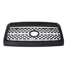 Matte Black Front Grille Hood Bulge Molding Set For 2014-2021 Toyota Tundra without Sensors