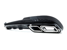 Black Diffuser & Chrome Tips for Mercedes W212 E200 E250 E300 E350 E400 E500 E550 E63 AMG Sedan 2014-2016