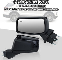 Left+Right Side Mirror Black For GMC Sierra 1500 Silverado 2019-2024 BSM Heated Blind Spot
