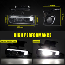 For 2000-2006 Chevrolet Suburban 1500 2500 & Tahoe LED Fog Lights Driving Lamps