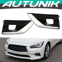Fog Fog Light Trim Bezel Cover for Infiniti Q50 Hybrid Luxe Pure 2018-2024