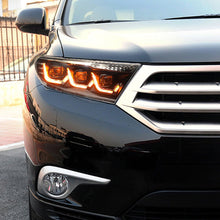 Red Demon Eye LED Headlights For Toyota Highlander 2012-2014 Front Lamp Assembly