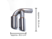 Silver Black Exhaust Muffler Tips For Porsche Cayenne Base 2019-2024