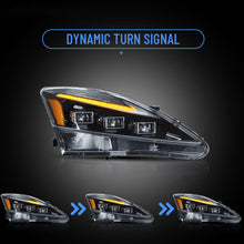 Left & Right LED Projector Headlights DRL for 2006–2014 Lexus IS250 IS350 ISF with Blue Start-up Animation