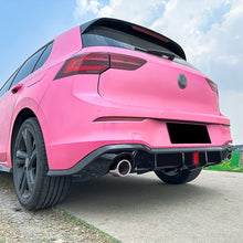 Gloss Black Rear Diffuser w/ LED Light for VW Golf 8 Mk8 R-line GTI 2022-2024