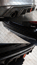 Real Carbon Fiber Honeycomb Rear Diffuser w/ LED Light for Infiniti Q50 2018 2019 2020 2021 2022 2023 2024