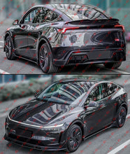 For 2025-2026 Tesla Model Y Juniper Winglet Style Gloss Black Side Skirt Extension