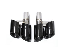Black Chrome Brushed Exhaust Tips Tailpipe For Porsche 970 Panamera 2010-2013 et167
