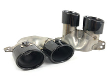 Gloss Black C43 Style Dual Round Exhaust Tips for Mercedes C43 AMG & C300 Sedan W206 2022-2025