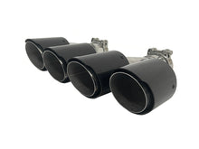 2.5'' Inlet Dual Carbon Exhaust Tips Muffler Tailpipe for BMW Audi Mercedes