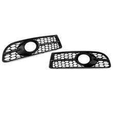 Gloss Black Honeycomb Lower Fog Light Grille For Audi A4 B7 S-Line S4 2005-2008