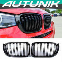 Glossy Black Front Kidney Grille For BMW X3 X4 F25 F26 2014-2017