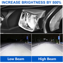 Black Headlight W/LED High Low Beam For 2013-2015 Nissan Altima 4Dr Switchback