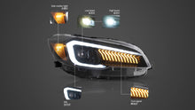 VLAND LED Headlights Assembly Sequential Front Lamps for Subaru WRX 2015-2021