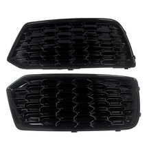Left+Right Honeycomb Front Fog Light Grille Bezels For Audi Q5 Non-Sline 2018 2019 2020