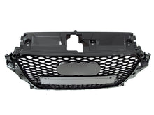 RS3 Style For 2014 2015 2016 Audi A3 S3 8V Front Grille Grill Gloss Black Replacement