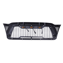 For 2005-2011 Toyota Tacoma Front Bumper Hood Upper Mesh Grille LED Grill Black