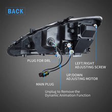 Left & Right LED Projector Headlights DRL for 2006–2014 Lexus IS250 IS350 ISF with Blue Start-up Animation