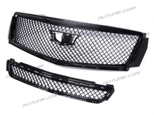Black Front Upper Grille + Lower Grill w/ Frame for Cadillac XTS 2013-2017 fg150