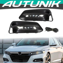 LED DRL Fog Lights Lamps Bezels For 2018-2020 Honda Accord Sedan