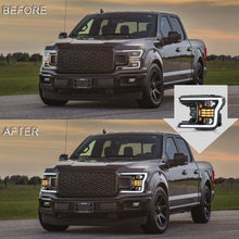 Full LED Black Headlights For 2018-2020 Ford F150 Front Lamps F-150 DRL
