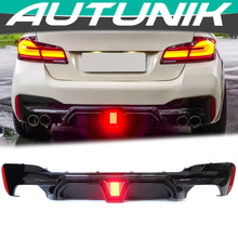 Black Rear Diffuser LED Light for BMW G30 530e 520i 530i 540i 550i M Sport Only (NOT for M550)