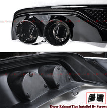 Full Black Rear Bumper Diffuser + Exhaust Tips + Corner Extensions fit for Honda Accord 2023-2025
