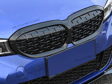 Glossy Black Front Kidney Diamond Grill Grille for BMW G20 320i 330i M340i 2019-2022