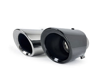 4x 62mm Universal Exhaust Tips Black/Chrome Clamp-On for Porsche Cayenne Macan Panamera