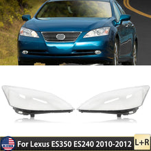 Pair Front Left & Right Headlight Lens Covers for Lexus ES350 ES240 2010–2012