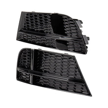 Pair Front Bumper Fog Light Honeycomb Grill Cover for Audi A3 8V S-Line 2017-2020