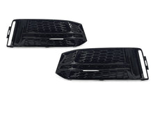 Black Front Fog Light Cover Fit For AUDI A4 B9 S-LINE 2016-2018 Bumper Grille US
