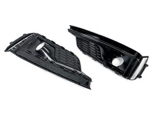 Pair For 2017-2019 Audi A5 S-line S5 B9 Fog Light Grille Trim w/ ACC Caps Black