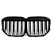Gloss Black Front Bumper Grill Dual Slats For BMW X7 G07 M50i 2019-2022