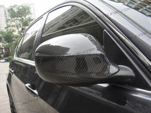 Real Carbon Fiber Mirror Cover Caps For 2009-2012 BMW 3-Series E90 LCI Sedan Replacement bm155