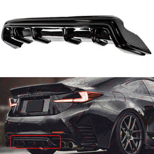 Gloss Black For 2015-2018 Lexus RC300 RC350 F-Sport Shark Fin Rear Bumper Diffuser
