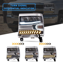 LED Reflector Headlights For 2016-2018 Chevy Silverado 1500 w/Animation