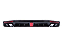 Gloss Black Rear Diffuser + Black Exhaust Tips For Mercedes W222 S500 S550 AMG 2014-2017