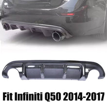 Carbon Fiber Look Rear Diffuser for Infiniti Q50 2014 2015 2016 2017