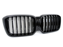 Black Kidney Grille For BMW X3 G01 X4 G02 LCI 2022-2024 No Camera