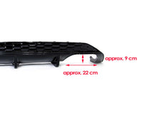 For 2022-2024 Audi A3 8Y S-line Gloss Black Honeycomb Rear Diffuser w/ Twin Exhaust Tips Replacement