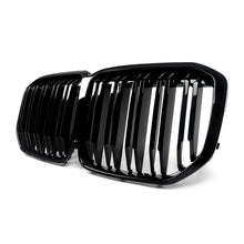 Gloss Black Front Bumper Grill Dual Slats For BMW X7 G07 M50i 2019-2022