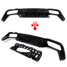 Carbon Look Rear Diffuser Exhaust for Mercedes E W213 Sedan AMG Pack 2016-2020