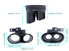 63mm Inlet Exhaust Tips Muffler Black For AUDI A6 C8 A7 2019-2024 Refit to S6 S7